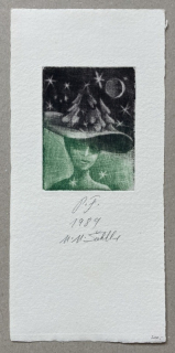 Marie Michaela Šechtlová - PF 1989 (mezzotinta)