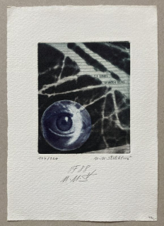 Marie Michaela Šechtlová - Ex libris W. Hilton Young - PF 1988 (mezzotinta)