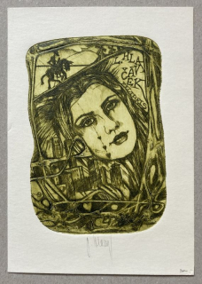 Pavel Hlavatý - Ex libris L. Hlaváček (lept)