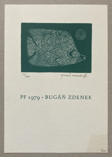 Zdenek Bugáň - PF 1979 (litografie)