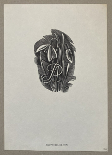 Josef Weiser - Ex libris P.A. (linoryt)