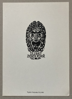 Vojtěch Cinybulk - Ex libris Zdeněk Řehoř (dřevoryt)