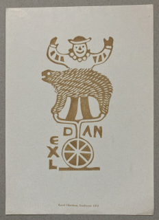 Karel Oberthor - Ex libris (linoryt)