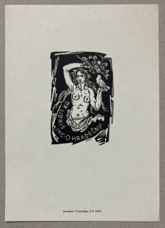 Jaroslav Vodrážka - Ex libris Ing. O. Hradečný (linoryt)