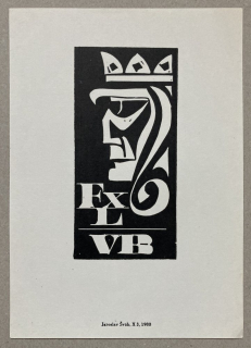Jaroslav Šváb - Ex libris VB (linoryt)