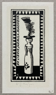Ladislav Josef Kašpar - Ex libris Jarmila Machová (dřevoryt)