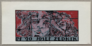 Josef Zedník - PF 1990 (kombinovaná technika)