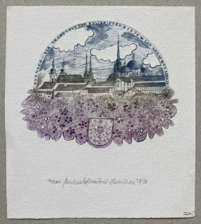 Michaela Lesařová Roubíčková - Olomouc - Exlibris Leo Arras (litografie)