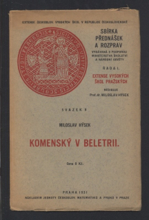 Hýsek, Miloslav - Komenský v Beletrii