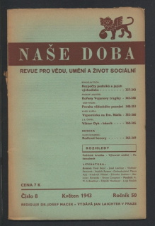 Naše doba ročník 50 / č. 8