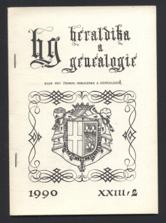 Heraldika a genealogie 1990/2 (23. ročník) (jedno číslo)