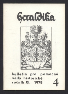 Heraldika 1978/4 (11. ročník) Bulletin pro pomocné vědy historické (jedno číslo)