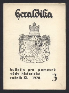 Heraldika 1978/3 (11. ročník) Bulletin pro pomocné vědy historické (jedno číslo)
