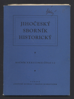 Jihočeský sborník historický 1963/1-2 (32. ročník) (jedno číslo)