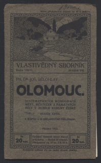 Bělohlav, Josef - Vlastivědný sborník řada třetí, sv. VIII. - Olomouc