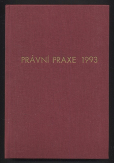 Právní praxe v podnikání 1993 - ročník 2, číslo 1-12 (12 čísel v jednom svazku)