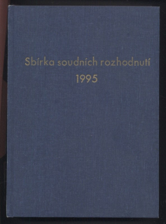 Sbírka soudních rozhodnutí a stanovisek 1995, sešit 1-10 (10 čísel v jednom svazku)