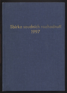 Sbírka soudních rozhodnutí a stanovisek 1997, sešit 1-10 (10 čísel v jednom svazku)