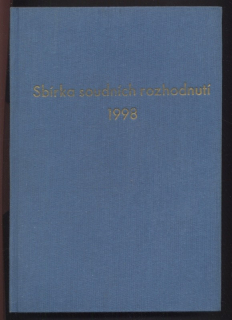 Sbírka soudních rozhodnutí a stanovisek 1998, sešit 1-10 (10 čísel v jednom svazku)