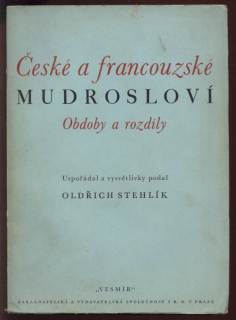 Stehlík, Oldřich - České a francouzské mudrosloví - Obdoby a rozdíly