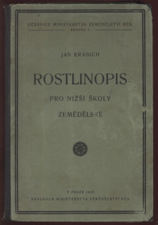 Kranich, Jan - Rostlinopis pro nižší školy zemědělské