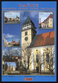 autor neuveden - Plán města Dačice, Nová Bystřice, Slavonice, Studená, Český Rudolec (Stadtplan / City Map) (česky, německy a anglicky)