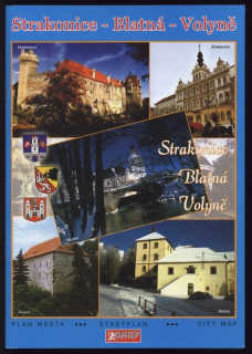 autor neuveden - Plán města Strakonice, Blatná, Volyně (Stadtplan / City Map) (česky, německy a anglicky)