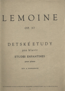Lemoine, Henri - Dětské etudy op. 37