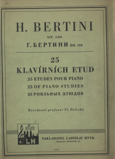 Bertini, Henri - 25 klavírních etud op. 100