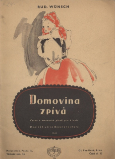 Domovina zpívá - české a moravské písně pro klavír