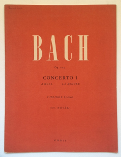 Bach, Johann Sebastian - Op. 104, Concerto I - A moll