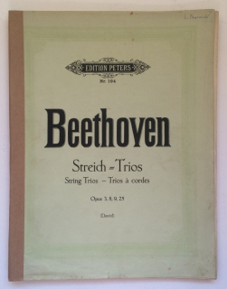 Beethoven, Ludwig van - Streichtrios, Op. 3, 8, 9, 25