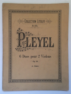 Schultze, Max - Pleyel - 6 Duos pour 2 violons, Op. 23