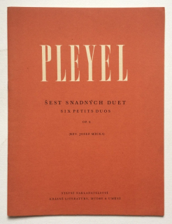 Pleyel, Ignaz - Šest snadných duet, Op. 8
