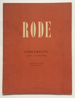 Rode, Pierre - Concerto VI B dur Si b Maggiore