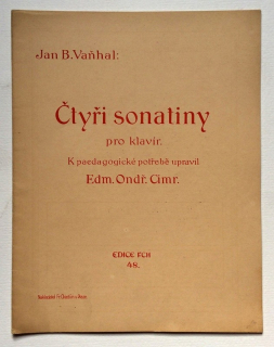 Vaňhal, Jan B. - Čtyři sonatiny pro klavír