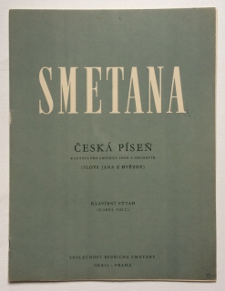 Smetana, Bedřich - Česká píseň - kantáta pro smíšený sbor a orchestr (Slova Jana z Hvězdy)