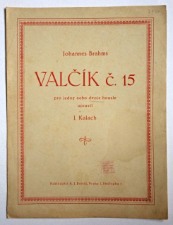 Brahms, Johannes - Valčík č. 15 pro jedny nebo dvoje housle