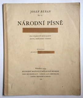 Beran, Josef - Op. 14, Národní písně pro nejmenší houslisty