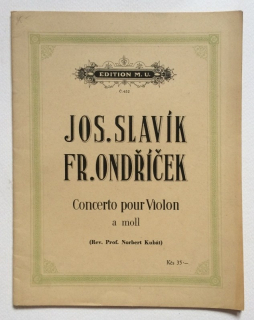 Slavík, Josef; Ondříček, František - Concerto pour Violon