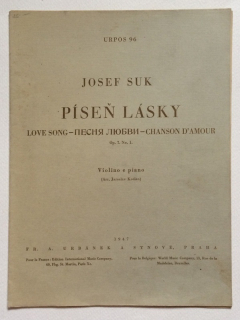 Suk, Josef - Píseň lásky, Op. 7, No. 1