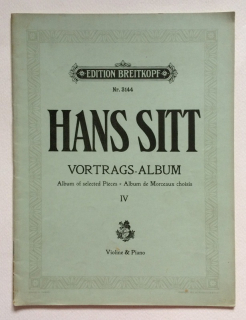 Sitt, Hans - Vortrags - Album IV