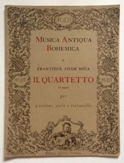 Míča, František Adam - II. Quartetto Ut majore per 2 violini, viola e violoncello