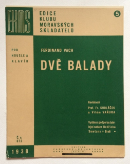 Vach, Ferdinand - Dvě balady