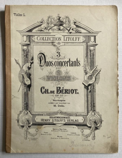 Bériot, Charles Auguste de - Duos concertants pour 2 violons, Op. 57 (dva svazky)