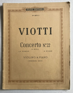 Viotti, Giovanni Battista - Concerto No. 22 A-moll