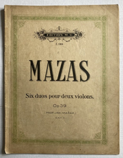 Mazas, Jacques Féréol - Six duos pour deux violons, Op. 39
