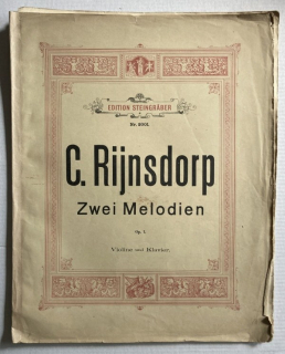 Rijnsdorp, C. - Zwei Melodien, Op. 1