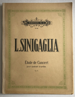 Sinigaglia, Leone - Étude de Concert pour quatuor á cordes