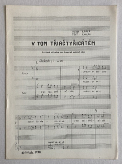 Fiala, P. - V tom třiačtyřicátém (mužský sbor)